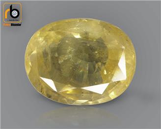 Natural Unheated & Untreated Certified Yellow Sapphire (Pokhraj) 4.36 CRT ( 42143 )